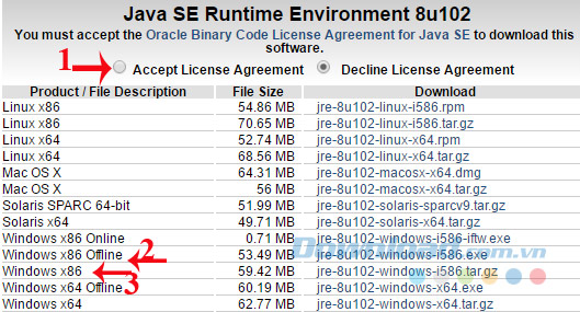 Ứng dụng Java Runtime Environment