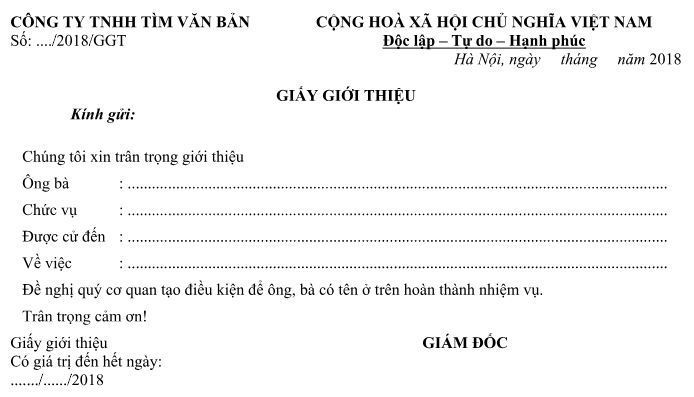 Tải mẫu giấy giới thiệu