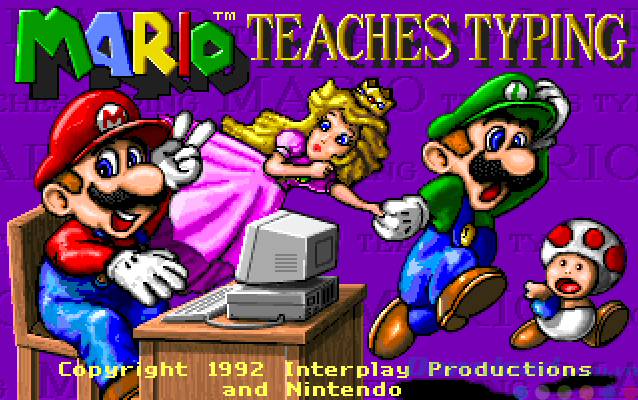 game Mario Teaches Typing