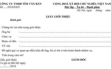 Download giấy giới thiệu chuyên nghiệp mới nhất 2020