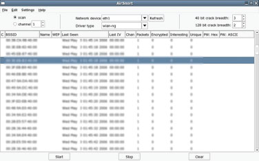 Download Airsnort 0.2.7 - Giám sát gói dữ liệu mạng không dây