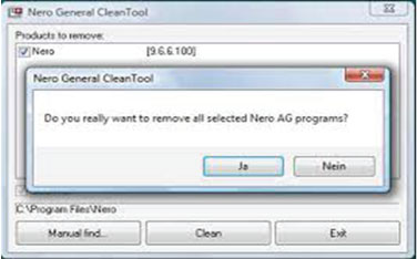 Download Nero General Clean Tool 5.0.0.18 - Gỡ cài đặt