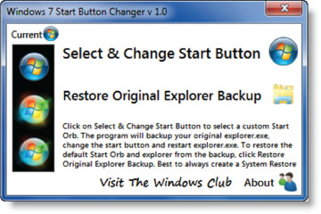 Download Windows 7 Start Orb Changer  - Thay thế biểu tượng