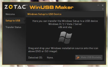 Download Zotac WinUSB Maker - Tạo thiết bị USB khởi động