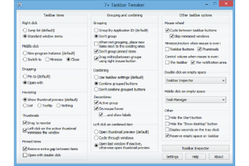 Download 7+ Taskbar Tweaker - Tăng cường tính năng