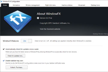 Download WindowFX  6.12 - Điều chỉnh cửa sổ làm việc Windows