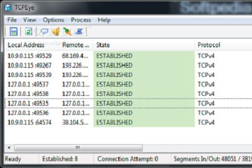 Download TCPEye 1.0 Build 0.190 - Phần mềm giám sát