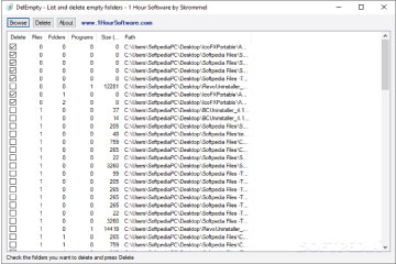 Download DelEmpty - Tìm và xóa nhanh chóng và hiệu quả