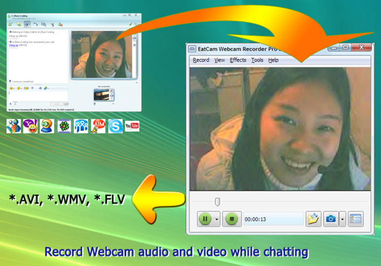 Download EatCam Webcam Recorder for MSN 5.0 -  Ghi chép video, audio cho MSN hiệu quả thông qua webcam