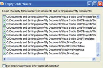Download Empty folder nuker - Xóa các Folder trống