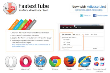 Download FastestTube - Hoạt động như một trình extension