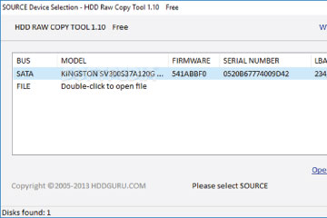 Download HDD Raw Copy Tool Portable - Sao chép dữ liệu