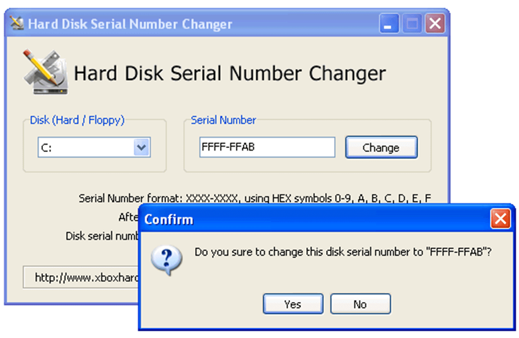 Download Hard Disk Serial Number Changer 1.0 - Phần mềm đổi số seri của ổ đĩa cứng