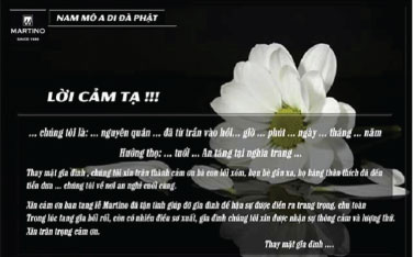 Download Lời cảm tạ sau tang lễ 