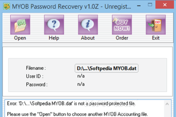 Download MYOB Password Recovery - Phục hồi