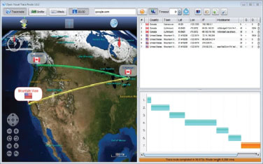 Download Open Visual Trace Route - Lọc các gói mạng