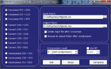 Download PSP ISO Compressor - Chuyển định dạng ảnh ISO