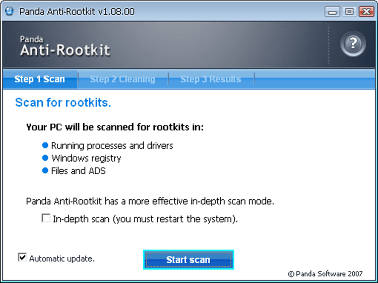 Download Panda Anti Rootkit - Phát hiện và chống lại các đối tượng rootkit một cách toàn diện