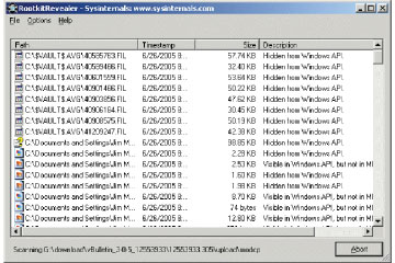 Download RootkitRevealer  1.71 -Tìm kiếm và loại bỏ Rootkit