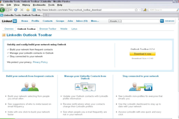 Download LinkedIn Outlook Toolbar - công cụ quản lý