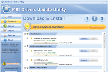 Download MSI Drivers Update Utility  8.1.5990.53052