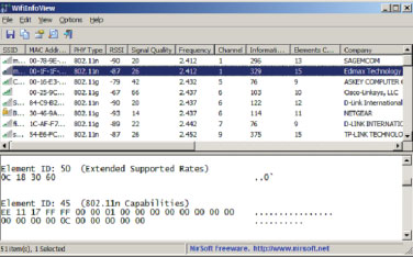 Download WifiInfoView - Tìm kiếm mạng wifi