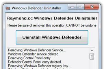 Download Windows Defender Uninstaller - Gỡ bỏ ứng dụng