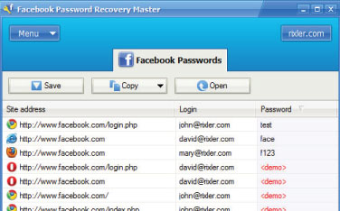 Download Facebook Password Recovery Master 