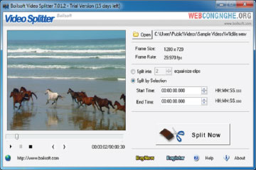 Download Boilsoft Video Splitter - Chia nhỏ Video