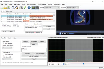 Download Subtitle Edit Portable - Chỉnh sửa clip
