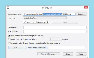 Download RunAsDate - Tùy chọn thời gian dùng thử