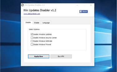 Download Win Updates Disabler - Tắt các chế độ bảo mật